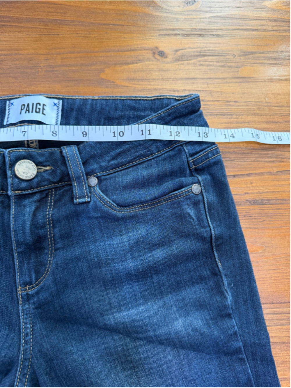 PAIGE Verdugo Ankle Skinny Jeans Size 26 Dark Wash Stretch Denim - Picture 9 of 11